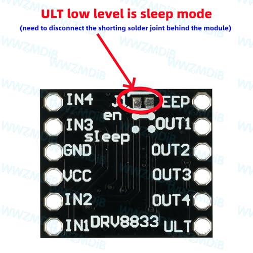WWZMDiB 6Pcs DRV8833 DC Motor Driver Controller Board 1.5A Dual H Bridge