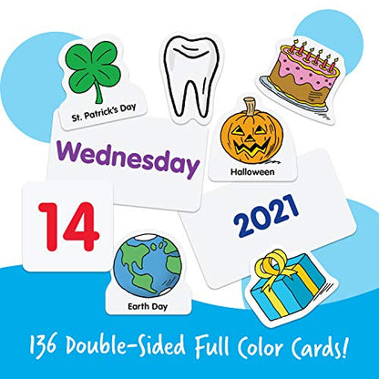 Learning Resources Calendar, Weather & Alphabet Pocket Charts Bundle for Classroom