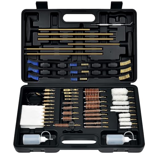 GLORYFIRE Elite Universal Gun Cleaning Kit with All-Brass Brushes and Jags - size: 50 PCS