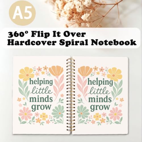 Teacher Gifts Hardcover Spiral Notebook Journal for Women,A5 - color: Helping Little Minds Grow