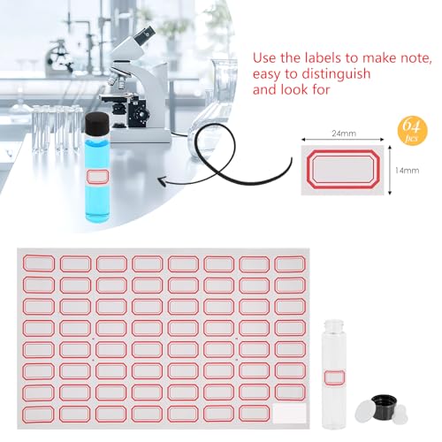 12PCS 7ml Clear Glass Small Vials with Screw Caps & Plastic Stoppers - size: 7ml