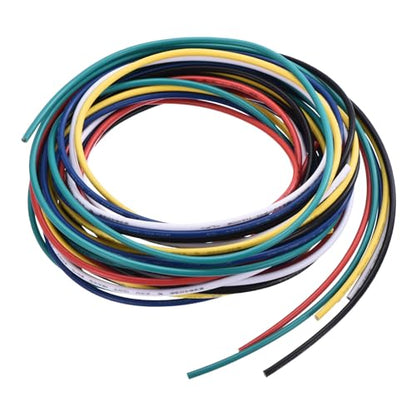 MECCANIXITY 18 Gauge PVC Hookup Wire 1.5m/5ft 18AWG Flexible Electrical Wire UL1007 Tinned Copper Stranded 6 Color, 2mm Dia for Model Aircraft Electric Appliances Internal Connect - size: 1.5m, 18AWG