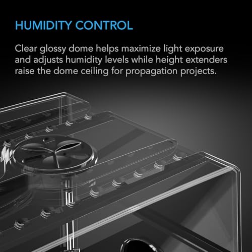 AC Infinity Humidity Dome 6x12, Heavy-Duty 3mm Seed Starter Propagation Kit - size: Large Dome Kit