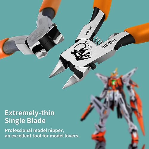 RUITOOL Model Nippers for Advancers, Single Blade Sprue Cutter for Gunpla - color: Orange