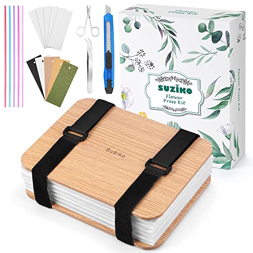 Suziko Flower Press Kit - Extra Big Size, 6-Layer, DIY Wedding Bouquet Preservation, Adults & Kids, Vintage Style, Non-Foldable