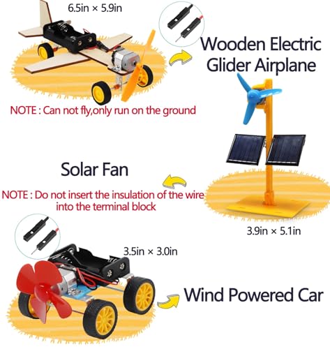 4 Individual STEM Kits Boys Solar Toys Car Building Crafts Project Age 8-13 - size: 5.9 x 8.3 x 1.6 inches