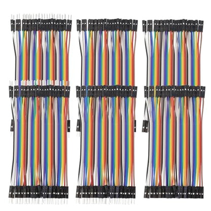 Antrader Breadboard Jumper Wires,40P 10CM/3.9" Male/Female for Raspberry Pi - size: 3.9 Inch (10cm), style: 40 Pin (M/M, M/F, F/F)