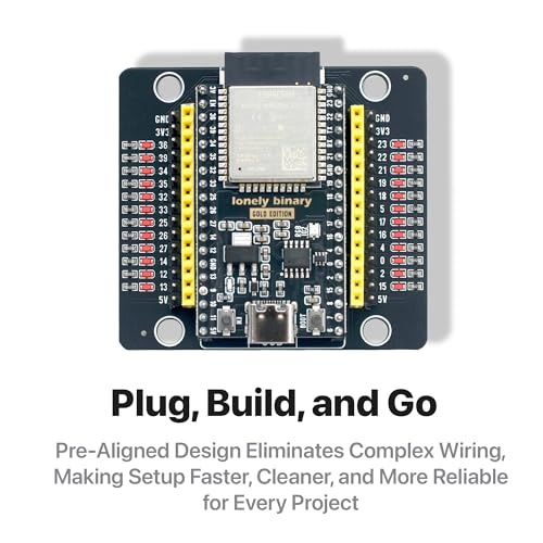 Lonely Binary 3-Pack ESP32 PinPulse Shield GPIO LED for C++ - size: 3-PACK (ESP32 + PinPulse Shield)