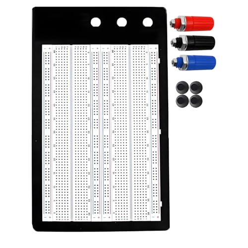 HaoDuoQian 1660 Tie-Points Solderless Breadboard with Aluminum Back Plate Large Breadboard Compatible with Arduino