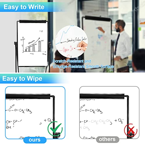 White Board Easel Office Portable Dry Erase Boards with Stand, Flipchart Easel Height Adjustable 36x24 inches, Perfect for Classroom, Preschool, Homeschool, Restaurant and Presentation (Black) - style: 36x24-Black