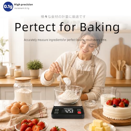 Digital Food Scale for Kitchen & Baking, 11lb/0.1g High Precision