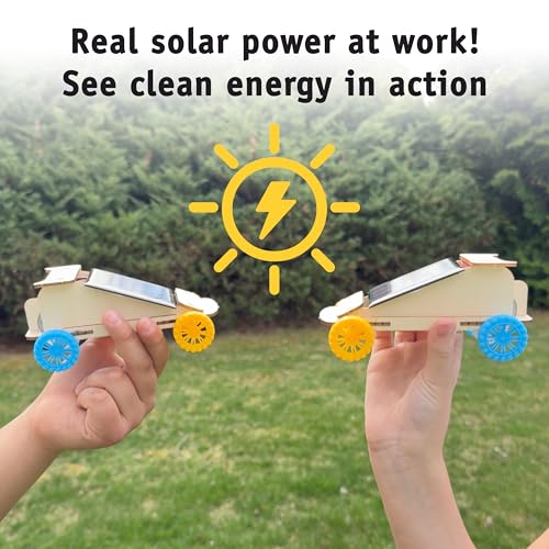 Solar Car Kit, 10-Pack - Build 10 Solar Powered Wooden STEM Cars
