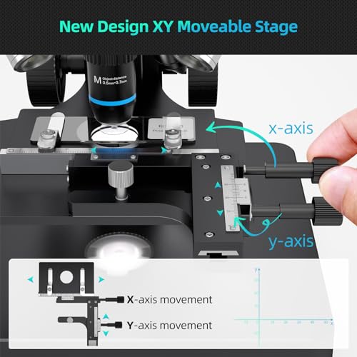 Andonstar AD269S 20X-5000X HDMI Digital Microscope, 5 Lens 2160P UHD Video - style: AD269S-10"+ Endoscope Kit+ Metal Biological Stand