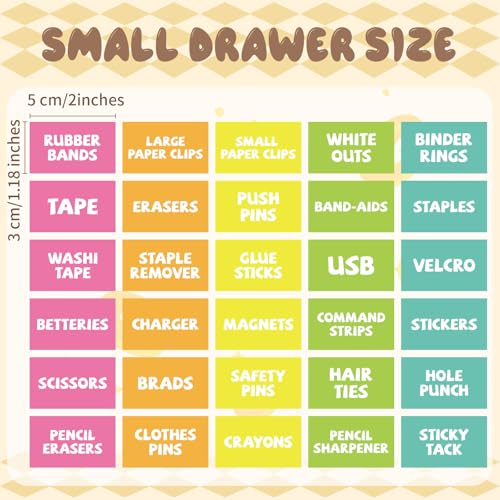 42 Pieces Teacher Toolbox Labels Tool Box Storage Label Classroom Supply Decor for Back to School Teachers Classroom Organization (Bright Rainbow) - style: Bright Rainbow
