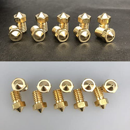 Nozzles 22 pcs 3D Printer Extruders Brass Nozzles - size: V5/V6 Brass, style: Kit: Various Nozzles