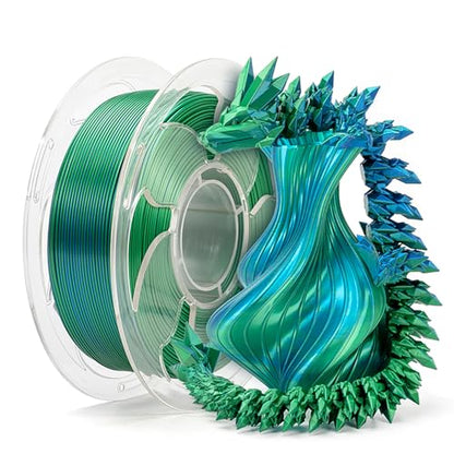 Silk Dual Color Blue Green PLA 1.75mm 1kg Shiny 3D Printer Filament FDM AMS - color: A_pla-2ssc-01 Silk Blue+green