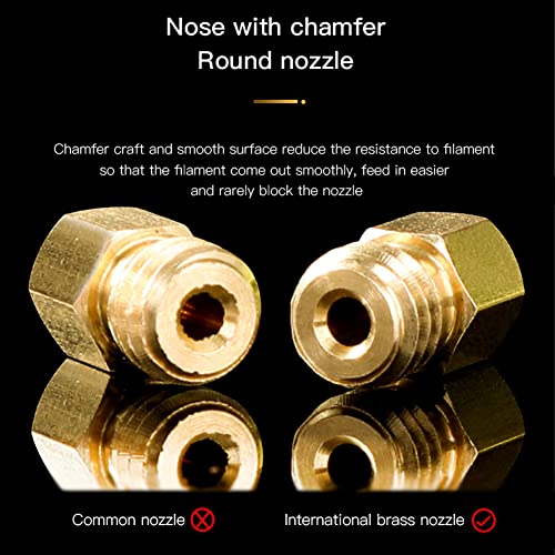 Lokkr 3D Printer Brass Extruder Nozzles Set, 20PCS Brass MK8 Nozzles (0.2MMx2 0.3MMx2 0.4MMx8 0.5MMx2 0.6MMx2 0.8MMx2 1MMx2) with Wrench for Makerbot, E3D, Creality CR-10/Ender 3/3 V2/3 S1/5, Prusa i3 - style: 0.4mm Brass Extruder Nozzles Set