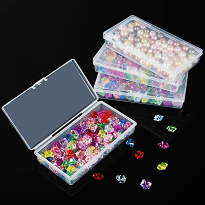 SATINIOR 24 Pcs Small Clear Plastic Container Box, 4.8 x 2.4 x 0.9 in - size: 4.8 x 2.4 x 0.9 in