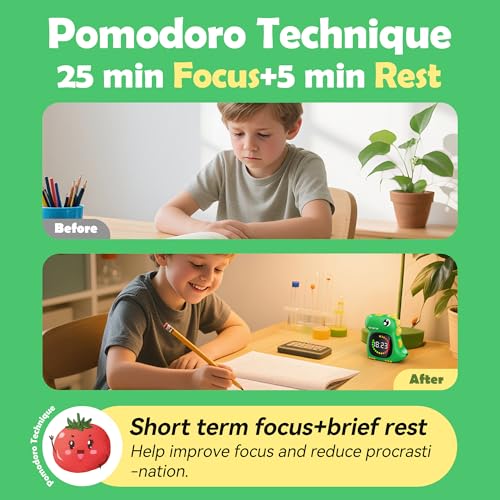 Visual Timer for Kids 99 Minute Digital Potty Training Timer for Homeschool - color: Green
