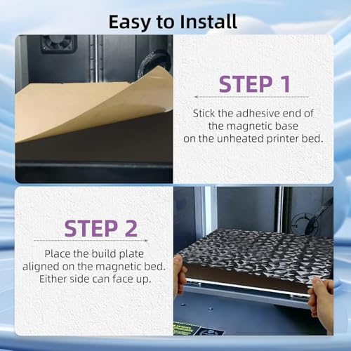 IdeaFormer K1 K1C PEO PET Build Plate with Magnetic Plate 235x235mm, Flexible PEO PET Spring Steel Print Bed for Creality K1/K1 SE/K1C/Ender 3 S1/Pro/Ender 5 S1/Ender 3 V3 SE/Ender 3 V3 KE - color: Diamond PEO+Carbon Fiber PET