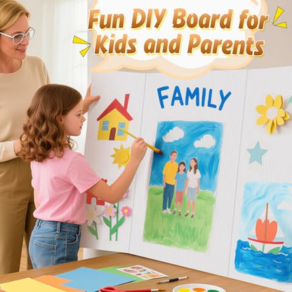 8 PCS 48" x 36" Extra Large Trifold Poster Board for School Projects - size: XL-48" x 36"