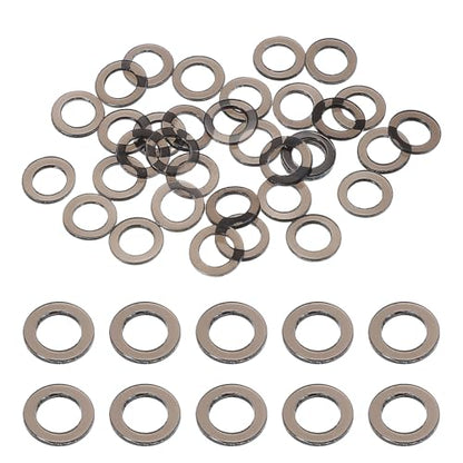 uxcell 30 Pcs M5 PVC Flat Washers 5mm ID 8mm OD 1mm Thick Plain Washer Grommets Plastic Sheet Gasket Fastener Sealing Spacer Gasket Ring Water Hose Washers, Clear Black - size: 5mm x 8mm x 1mm