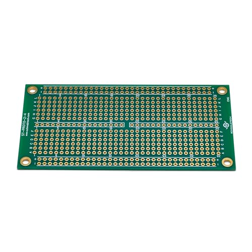Double Sided ENIG Protoboard, Solderable Breadboard, Electronic Circuit Board for DIY Prototype Circuit, FR4, Plated Through Hole Solder Prototype Board, ST-PROTO-2-4 (2" x 4") - style: 2" x 4"