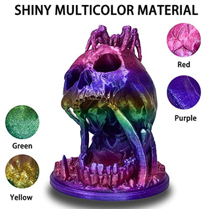 Rainbow PLA Filament 1.75mm, 3D Printer Filament Multicolor PLA Filament, Color Change Shiny PLA Filament 1.75mm, 3D Printing Filament 1kg/2.2lb - color: Shiny 4 Color Change
