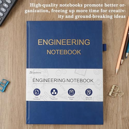 Engineering Notebook, Professional Engineering Paper Notebooks for Work - color: Blue