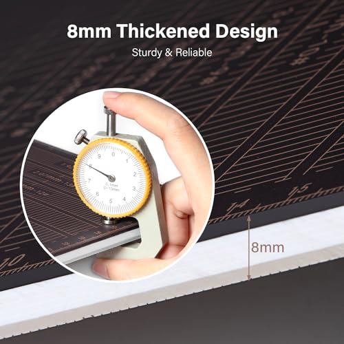 WUTA 8mm Thicken Cutting Mat Self Healing Cutting Mat, A5 Punching Board, Engraving Pad, Carving Knife Plate DIY Leather Craft Tools for Handcraft Project (8.6x5.9inch) - size: 8.6"L x 5.9"W