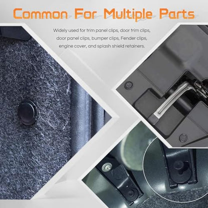 OTUAYAUTO 121PCS Fender Clips Plastic Rivets Retainer Push Pins - size: Replacement for Jeep (121 pieces)