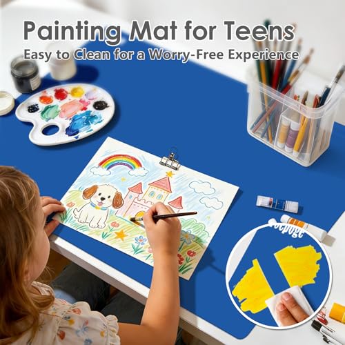 36.2" x 24" Extra Large Silicone Mat for Epoxy Resin, Nonstick Crafts Mats - color: Dark Blue, size: 36.2" x 24"