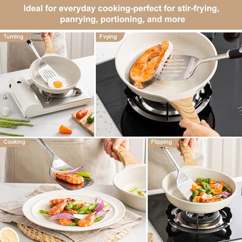 Stainless Steel Spatula Set,Metal Spatulas for Cooking 2-Piece - color: Stainless Steel Spatula