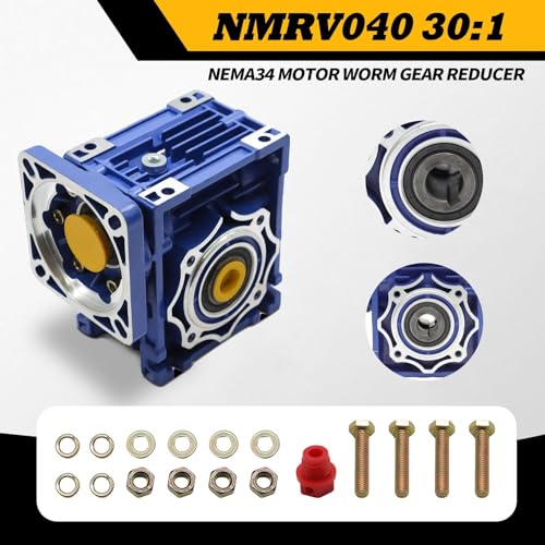 NMRV040 Worm Reducer Ratio 30:1 Nema34 Stepper Motor Servo Motor - size: 30:1