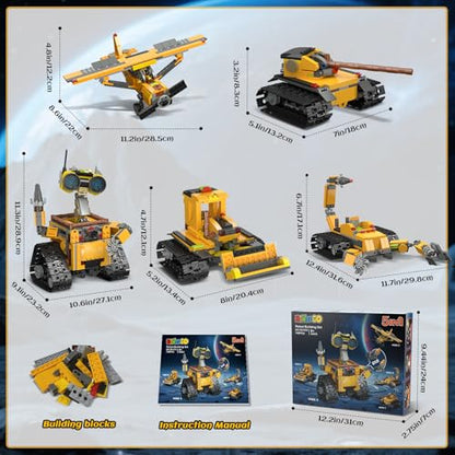 HiWEEGO Robot Building Sets for Kids 748 PCS with Interchangeable Arms