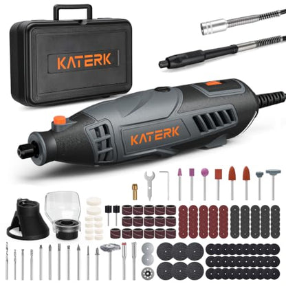Katerk Flex Shaft Rotary Tool, 155Pcs Accessories Corded Rotary Tools Kit
