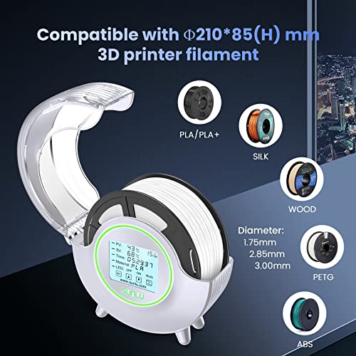 SUNLU Official Filament Dryer S2, for PLA PETG ABS Filament, White - color: S2 White Filament Dryer