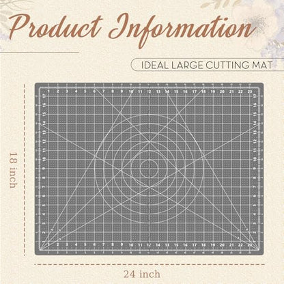 Teenyyou 24" L x 18" W Self Healing Foldable Cutting Mat, Dark Gray - color: Dark Gray, size: 24" L x 18" W