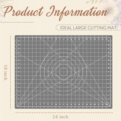 Teenyyou 24" L x 18" W Self Healing Foldable Cutting Mat, Dark Gray - color: Dark Gray, size: 24" L x 18" W