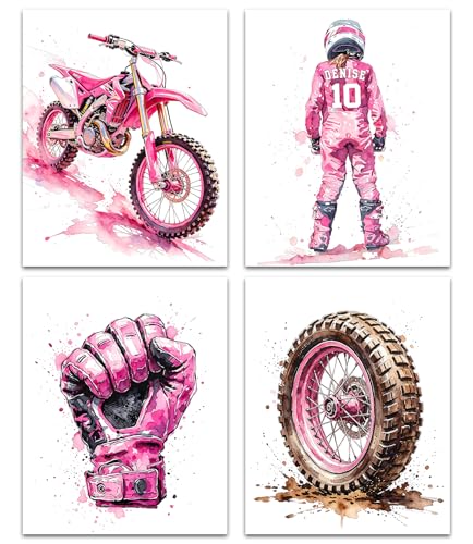 Motocross Wall Art Prints,Bedroom Decoration Dirt Bike Poster,8”X10” - color: Motocross Wall Art Prints