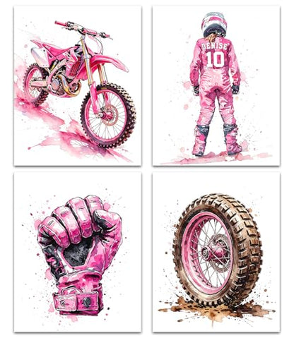 Motocross Wall Art Prints,Bedroom Decoration Dirt Bike Poster,8”X10” - color: Motocross Wall Art Prints