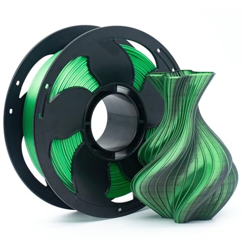 Silk Dual Color Black Green PLA 1.75mm 1kg Shiny 3D Printer Filament FDM - color: A_pla-2ssc-16 Silk Black+green