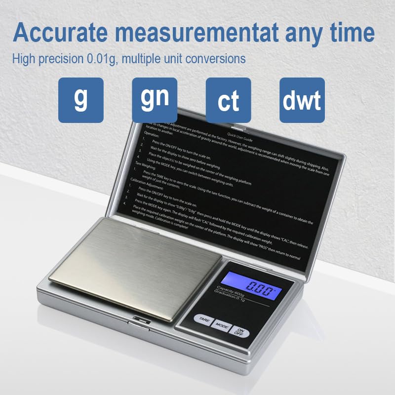 Portable Digital Scale 200g x 0.01g Accuracy,Weighing Electronic Scales Jewelry Scales Mini Digital Grams Scale Small Food Scale Ounces Grains Scale 200g Digital Pocket Gram Scale(Digital Scale) - color: Digital Scale