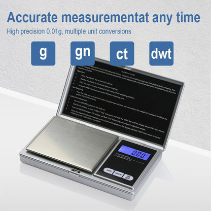 Portable Digital Scale 200g x 0.01g Accuracy,Weighing Electronic Scales Jewelry Scales Mini Digital Grams Scale Small Food Scale Ounces Grains Scale 200g Digital Pocket Gram Scale(Digital Scale) - color: Digital Scale