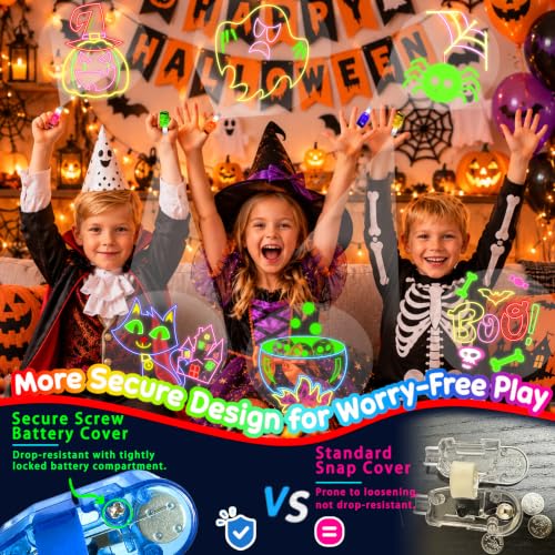24 Pcs Halloween Party Favors LED Finger Lights Toys for Kids Ages 3-12 - style: Halloween