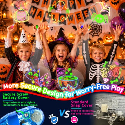 24 Pcs Halloween Party Favors LED Finger Lights Toys for Kids Ages 3-12 - style: Halloween