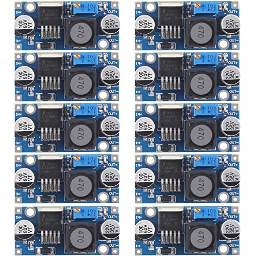 10Pack LM2596 DC-DC Buck Converter, Adjustable Step Down Voltage Regulator 3-40V to 1.5-35V High Efficiency Power Supply Volt Reducer Transformer Module (10PCS) - color: 10PCS