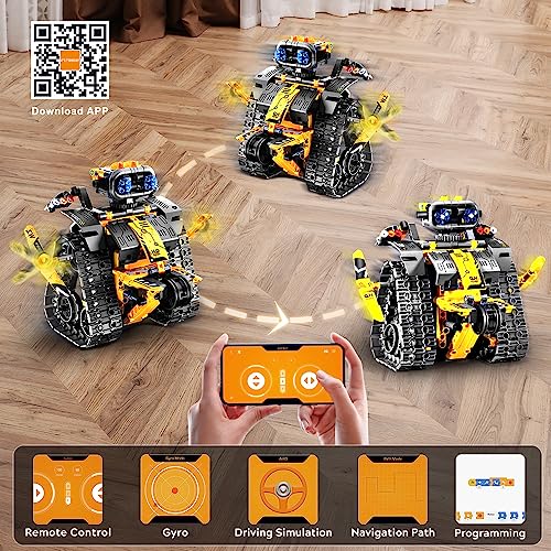 INSOON Robot Toys for Kids Building Set 5-in-1 App & Remote Control