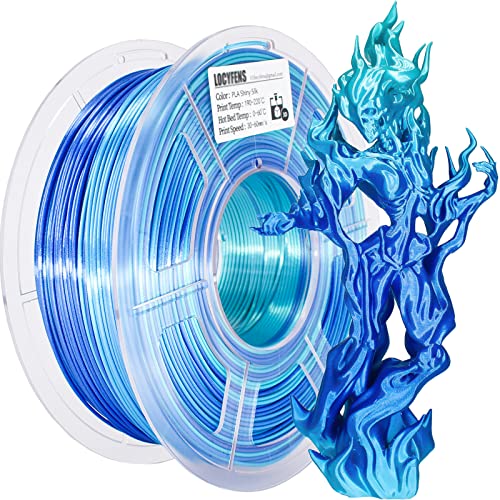 PLA 3D Printer Filament, PLA Filament Silk Green Shiny Blue PLA Filament 1.75mm +/- 0.02mm, 3D Printing Filament 1kg/2.2lbs - color: Silk Shiny Blue Green