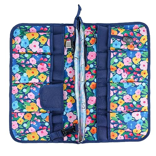 MELOTOUGH Bucket Caddy Organizer Bucket Tool Organizer for Garden Tools Fit 3.5 to 5 Gallon Bucket (Blue Flower) - color: Blue Flower